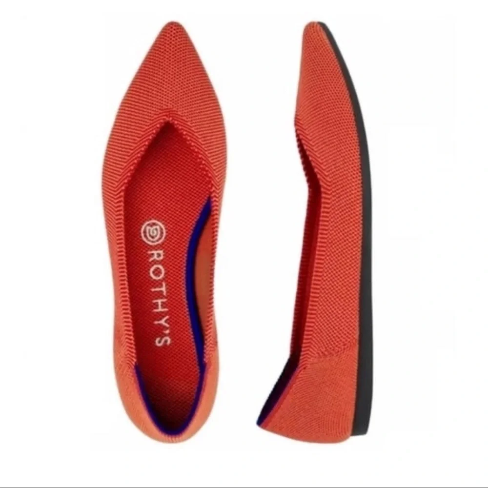 SOLD NWT Rothy'’s The Point Persimmon Size 8 & 8.5 - Picture 1 of 4